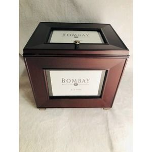 Bombay Company Mahogany Photo Box NIB